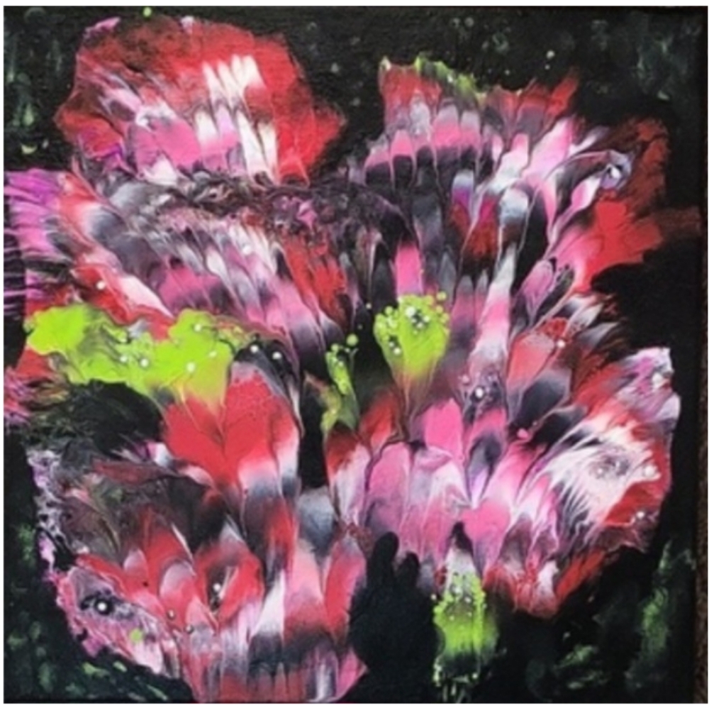 Hand Crafted Abstract Design 12x12 Inches Canvas Picture